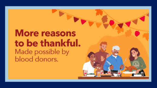 NEBRASKA COMMUNITY BLOOD BANK CALLS FOR BLOOD DONORS AHEAD OF THANKSGIVING HOLIDAY