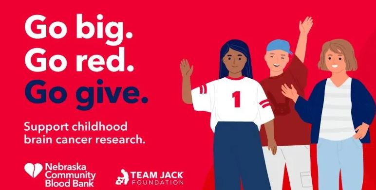 Poster reading Go big. Go red. Go give.